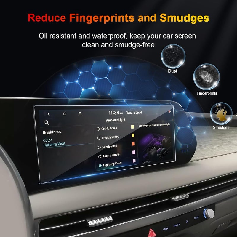 BSTW for 2025 Hyundai Palisade Screen Protector for 2023-2025 Palisade SE/SEL Premium/XRT/Limited/Calligraphy Night 12.3-in Touchscreen Accessories Tempered Glass Protective Film - Image 2